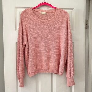 Altar'd State Blush Pink(peach) Crew Neck Sweater
